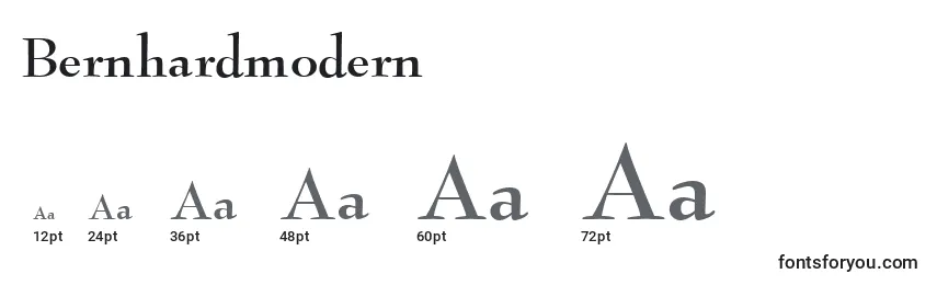 Размеры шрифта Bernhardmodern