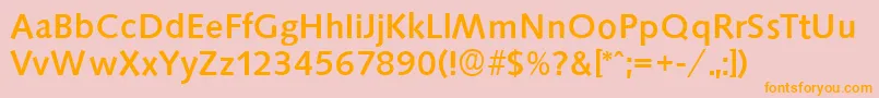 SaxonyserialMediumRegular Font – Orange Fonts on Pink Background
