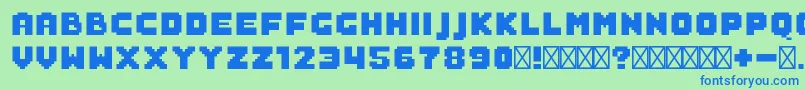 SaboFilled Font – Blue Fonts on Green Background