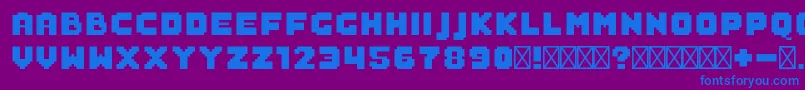 SaboFilled Font – Blue Fonts on Purple Background