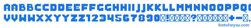 フォントSaboFilled – 白い背景に青い文字