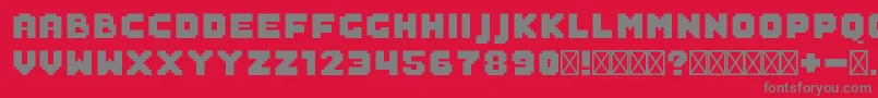 フォントSaboFilled – 赤い背景に灰色の文字