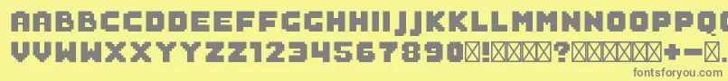 フォントSaboFilled – 黄色の背景に灰色の文字