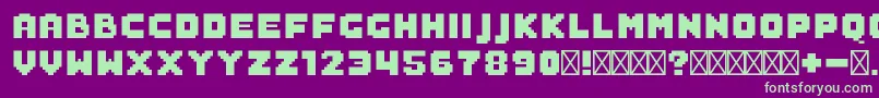 SaboFilled Font – Green Fonts on Purple Background