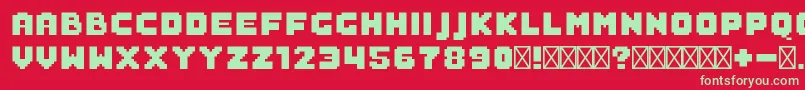 フォントSaboFilled – 赤い背景に緑の文字