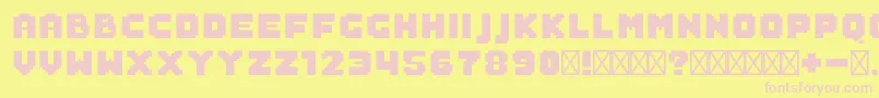 SaboFilled Font – Pink Fonts on Yellow Background