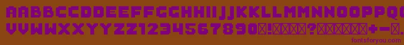 SaboFilled Font – Purple Fonts on Brown Background