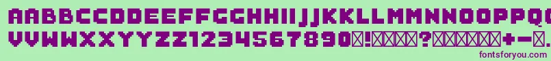 SaboFilled Font – Purple Fonts on Green Background