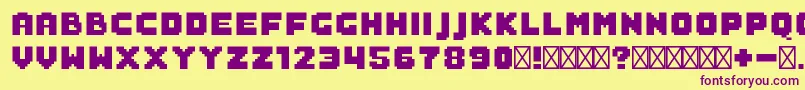 SaboFilled-fontti – violetit fontit keltaisella taustalla