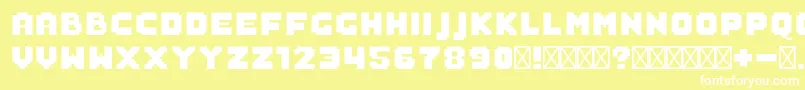 フォントSaboFilled – 黄色い背景に白い文字