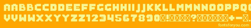 フォントSaboFilled – オレンジの背景に黄色の文字