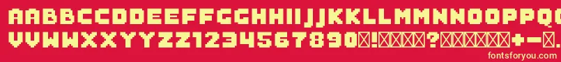 SaboFilled-fontti – keltaiset fontit punaisella taustalla