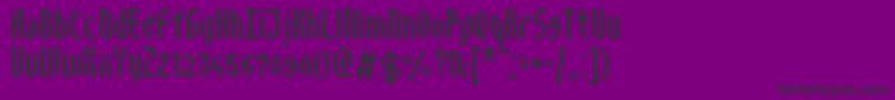 NarrowPix Font – Black Fonts on Purple Background