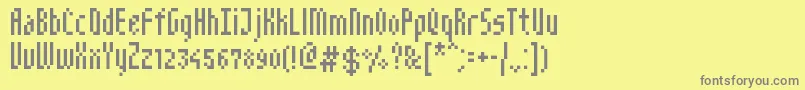 More about NarrowPix Font NarrowPix Font – Gray Fonts on Yellow Background