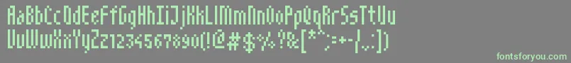 Więcej informacji o czcionce NarrowPix Czcionka NarrowPix – zielone czcionki na szarym tle
