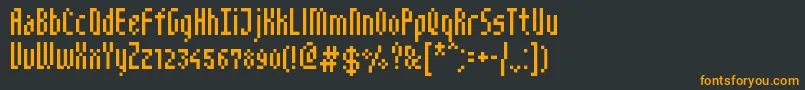 Шрифт NarrowPix – оранжевые шрифты на чёрном фоне