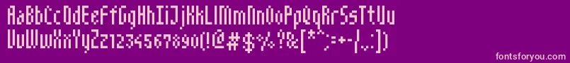 NarrowPix Font – Pink Fonts on Purple Background