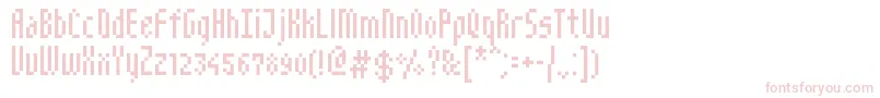 NarrowPix Font – Pink Fonts on White Background