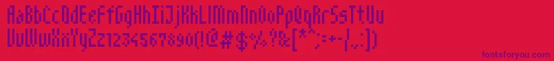NarrowPix Font – Purple Fonts on Red Background