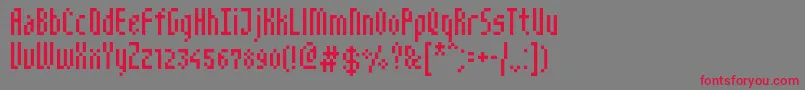 NarrowPix Font – Red Fonts on Gray Background
