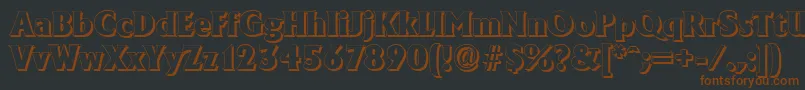 AdelonshadowHeavyRegular Font – Brown Fonts on Black Background