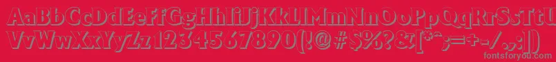 More about AdelonshadowHeavyRegular Font AdelonshadowHeavyRegular Font – Gray Fonts on Red Background