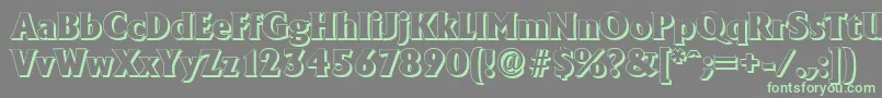 AdelonshadowHeavyRegular Font – Green Fonts on Gray Background