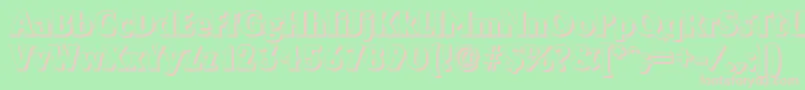 AdelonshadowHeavyRegular-fontti – vaaleanpunaiset fontit vihreällä taustalla
