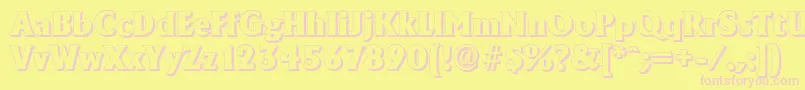 AdelonshadowHeavyRegular Font – Pink Fonts on Yellow Background