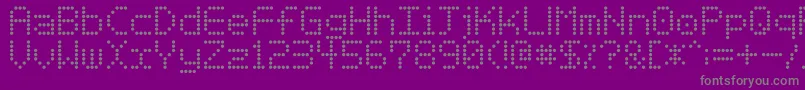 Basicdots Font – Gray Fonts on Purple Background