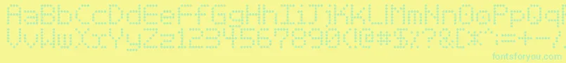 Шрифт Basicdots – зелёные шрифты на жёлтом фоне