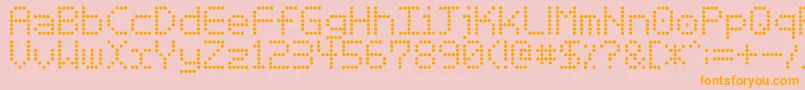 Basicdots Font – Orange Fonts on Pink Background