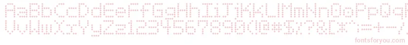 Basicdots-Schriftart – Rosa Schriften auf weißem Hintergrund