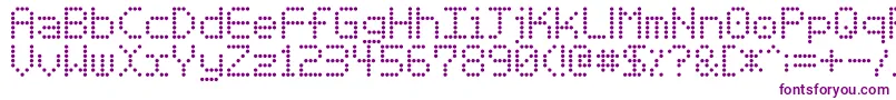 フォントBasicdots – 紫色のフォント