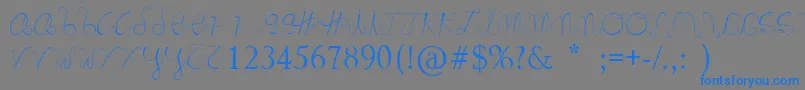 Marnoc Font – Blue Fonts on Gray Background