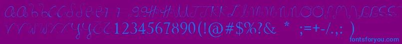 Marnoc Font – Blue Fonts on Purple Background