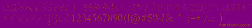 Marnoc Font – Brown Fonts on Purple Background