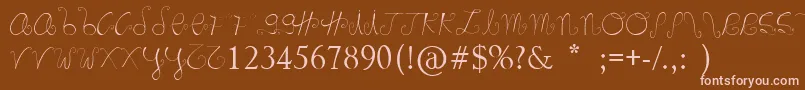 Шрифт Marnoc – розовые шрифты на коричневом фоне