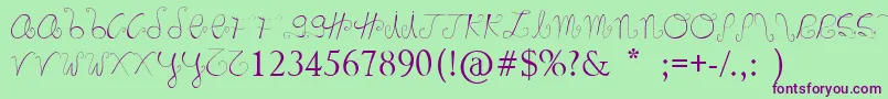 Marnoc Font – Purple Fonts on Green Background