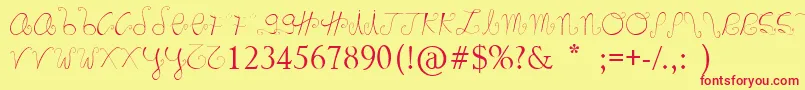 Marnoc Font – Red Fonts on Yellow Background