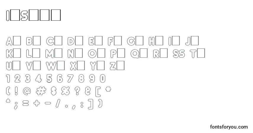 Czcionka Insetc – alfabet, cyfry, specjalne znaki