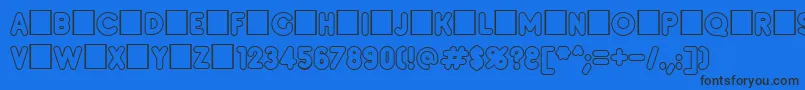 Insetc Font – Black Fonts on Blue Background