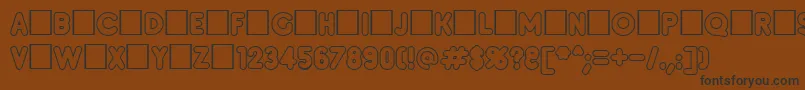 Insetc Font – Black Fonts on Brown Background