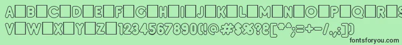 Insetc Font – Black Fonts on Green Background