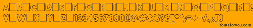 Insetc Font – Black Fonts on Orange Background