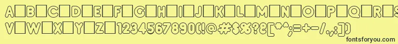 Insetc Font – Black Fonts on Yellow Background