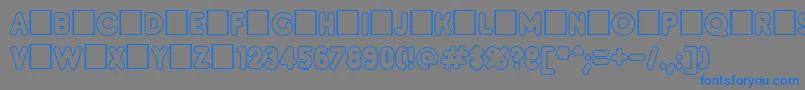 Insetc Font – Blue Fonts on Gray Background