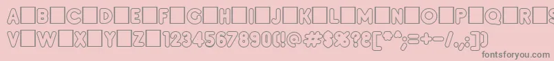 Insetc Font – Gray Fonts on Pink Background