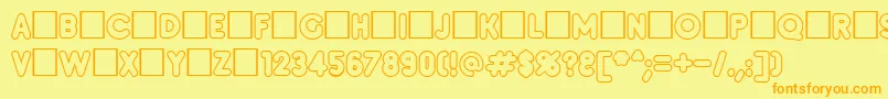 Insetc Font – Orange Fonts on Yellow Background