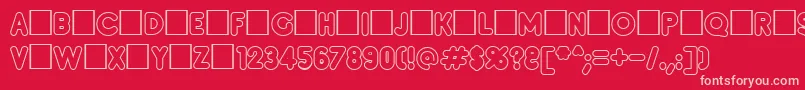 Insetc Font – Pink Fonts on Red Background
